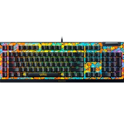 Teclado Mecânico Gamer Razer BlackWidow V4 X, Chroma RGB, Switch Green, Pokémon Kanto Starters Edition, Layout US - RZ03-04704200-R3M1