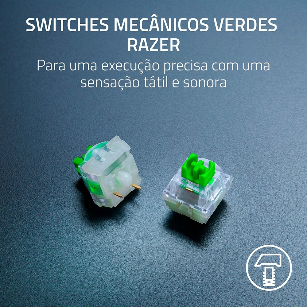 Imagem 5 de 10 do produto Teclado Mecânico Gamer Razer BlackWidow V4 X, Chroma RGB, Switch Green, Pokémon Kanto Starters Edition, Layout US - RZ03-04704200-R3M1