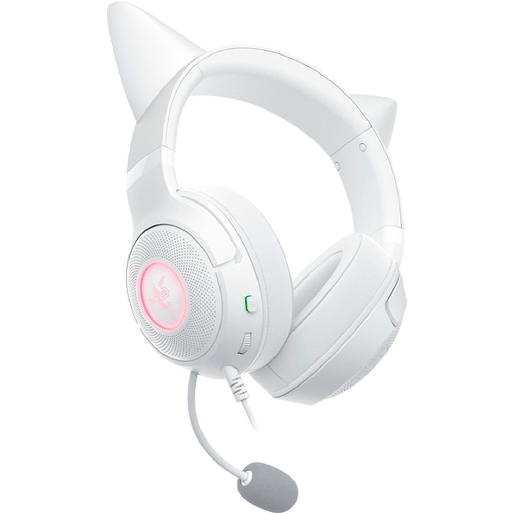 Imagem 3 de 12 do produto Headset Gamer Razer Kraken Kitty V2, Chroma RGB, Conexão USB, Branco - RZ04-04730600-R3U1