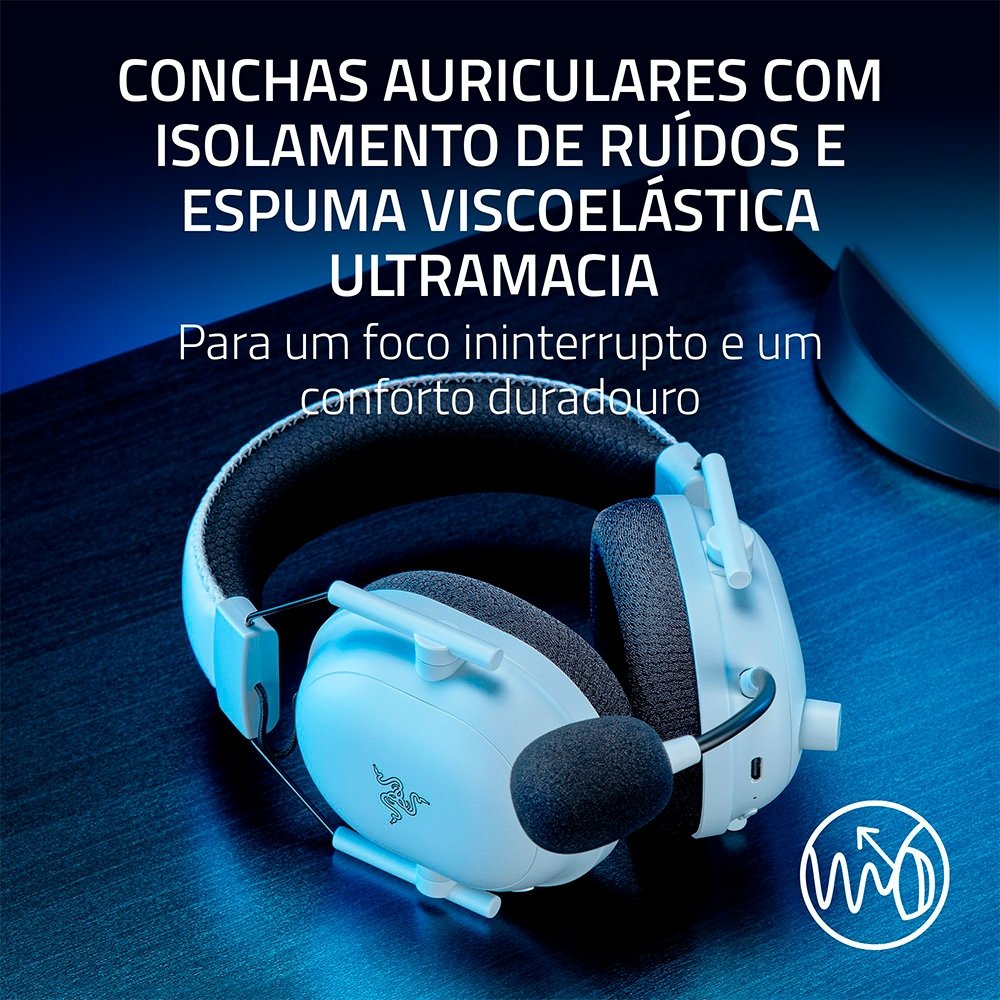 Headset Razer BlackShark V2 Pro White | KaBuM!