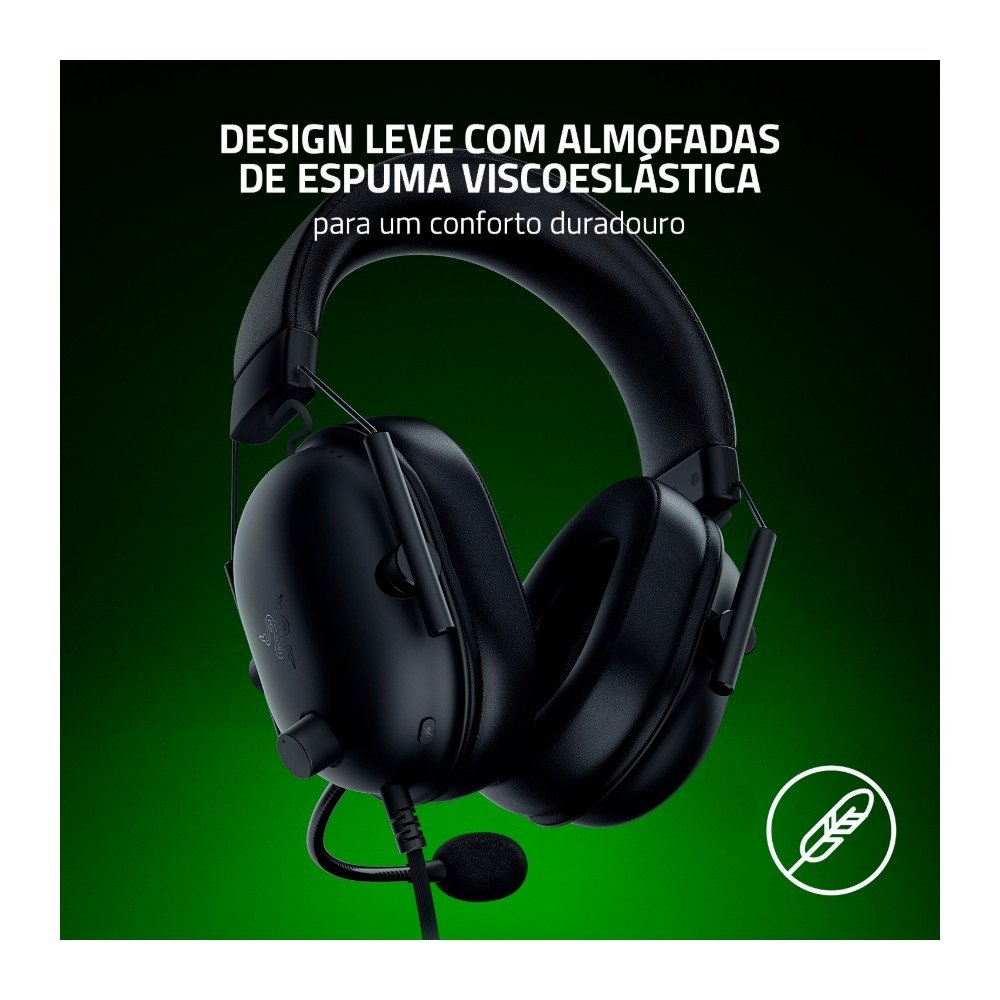 Imagem 5 de 5 do produto Headset Gamer Razer BlackShark V2 X, Drivers 50mm, Microfone Cardioide, Preto - RZ04-03240900