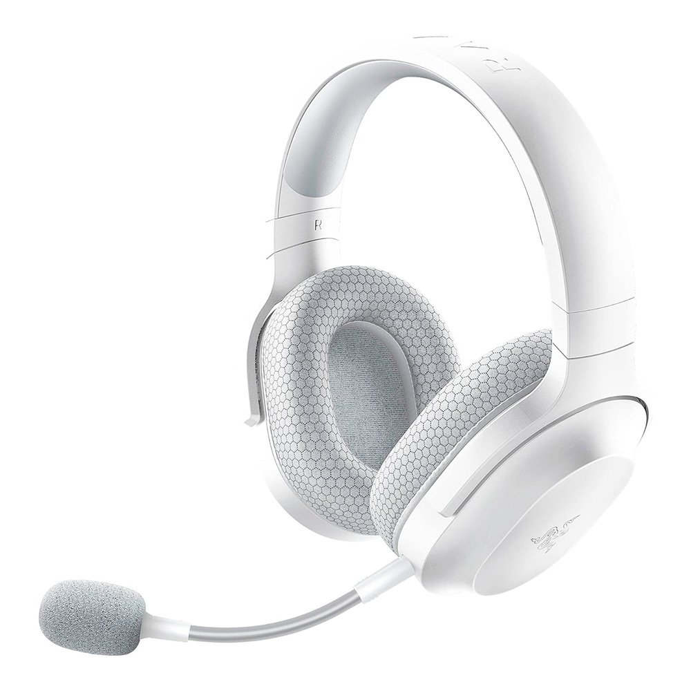 Headset Gamer Sem Fio Razer Barracuda X, Driver 40mm, Microfone Removível, Bateria 50h, Multiplataforma, Wireless 2.4GHz, Bluetooth, Mercury White - RZ04-04430200