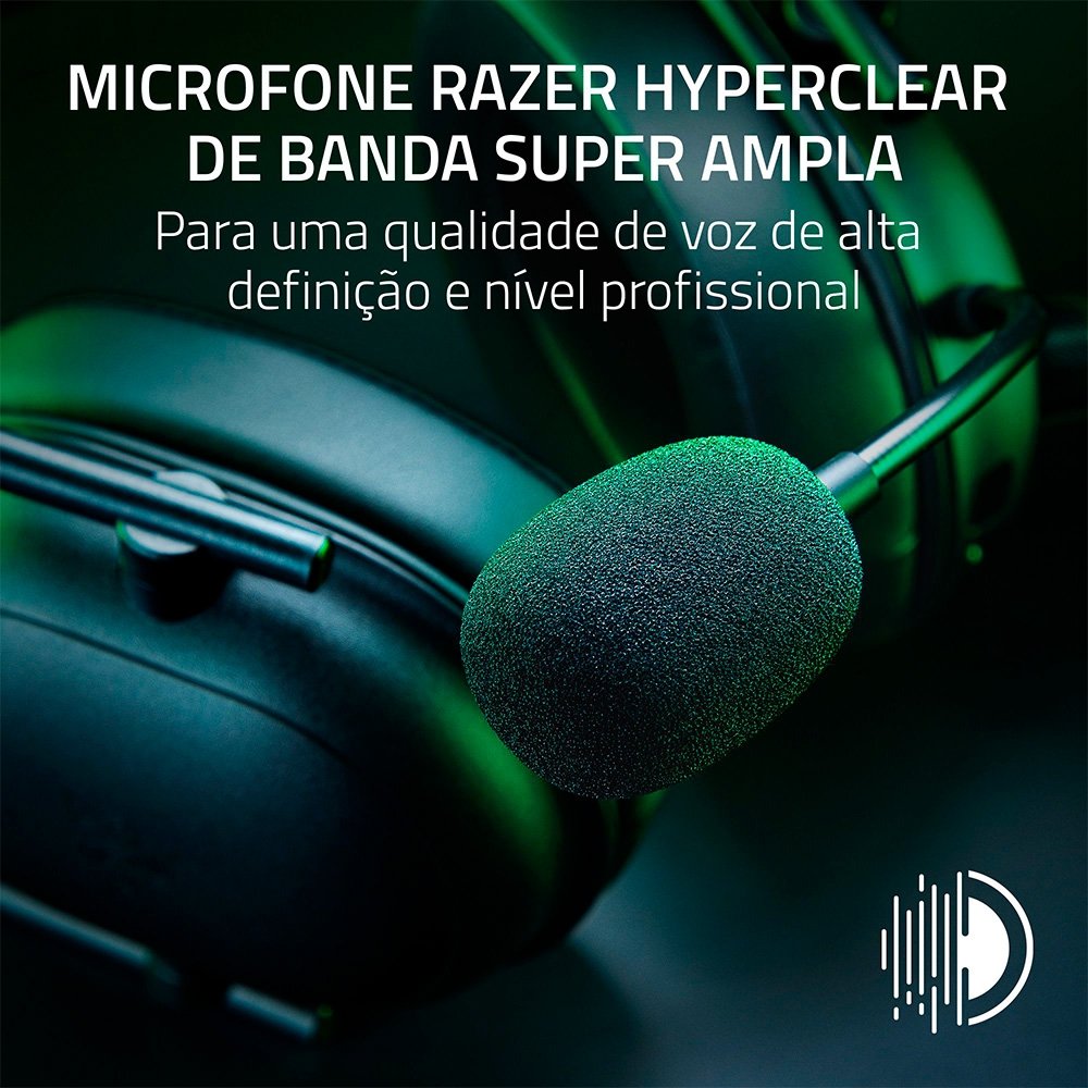 Imagem 6 de 11 do produto Headset Gamer Sem Fio Razer BlackShark V2 HyperSpeed, Preto - RZ04-04960100-R3U1