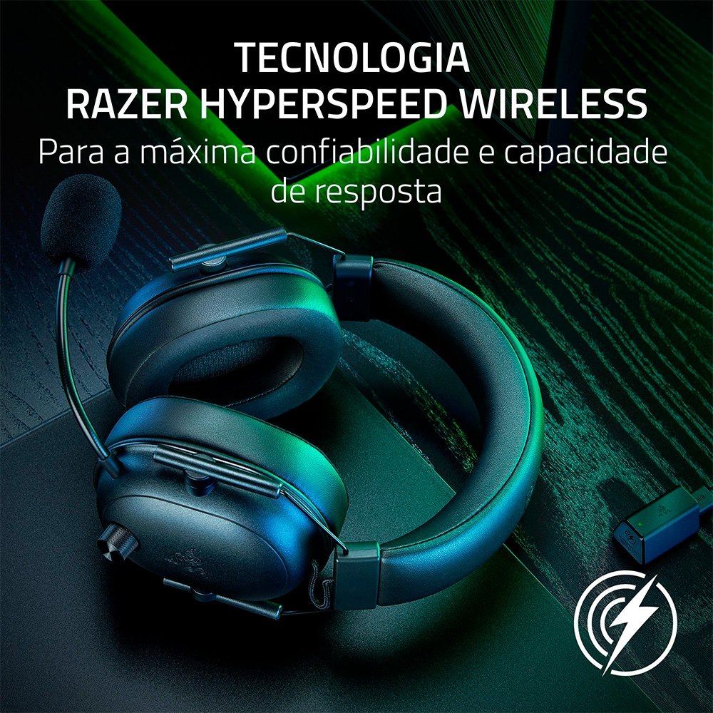 Imagem 10 de 11 do produto Headset Gamer Sem Fio Razer BlackShark V2 HyperSpeed, Preto - RZ04-04960100-R3U1