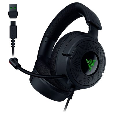 Headset Gamer Razer Kraken V4 X, Drivers 40 mm, Microfone Cardioide, RGB, Preto - RZ04-05180100