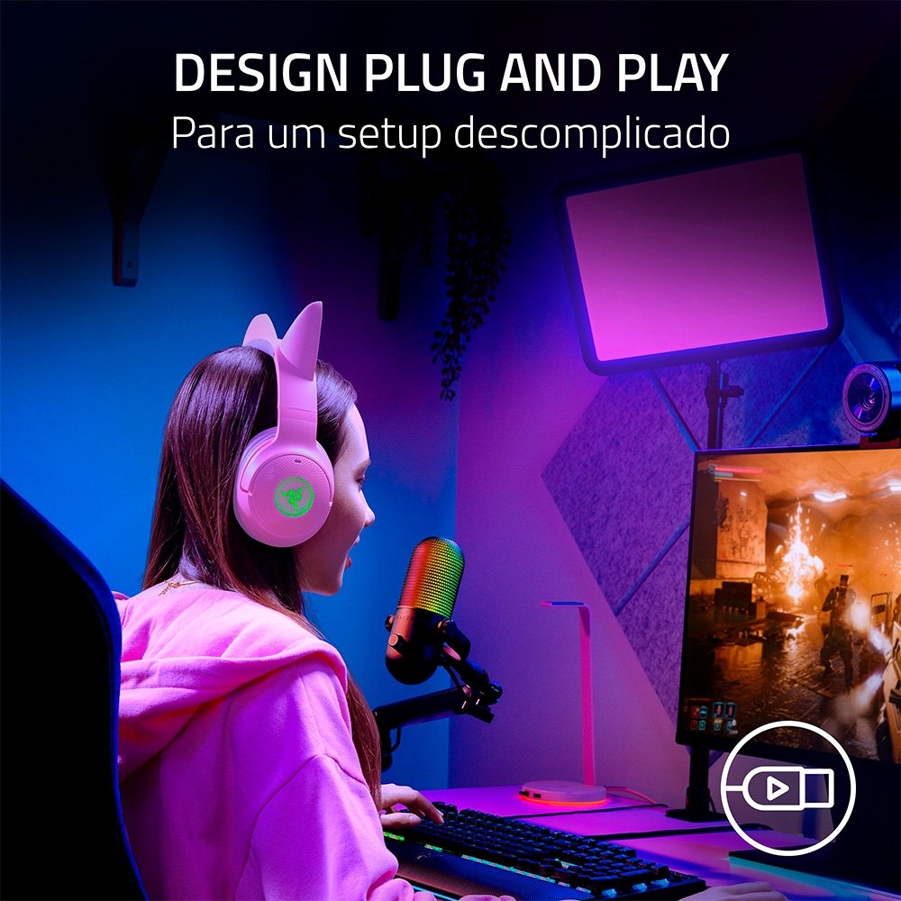 Microfone Razer Seiren V3 Chroma, RGB, Conexão USB, Preto - RZ19-05060100-R3U1 - view 5