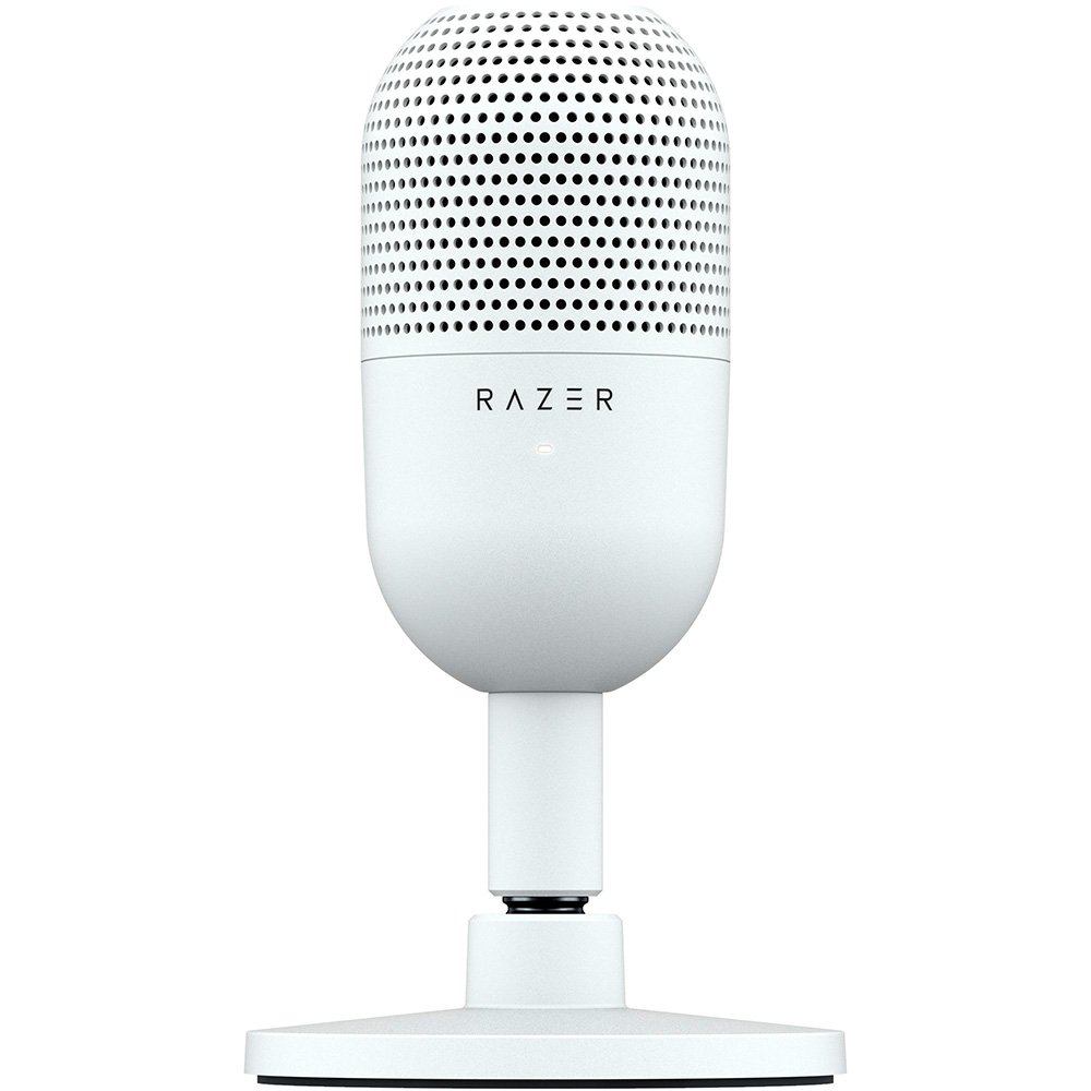 Microfone Razer Seiren V3 Mini, Ultracompacto, Conexão USB, Branco - RZ19-05050300-R3U1