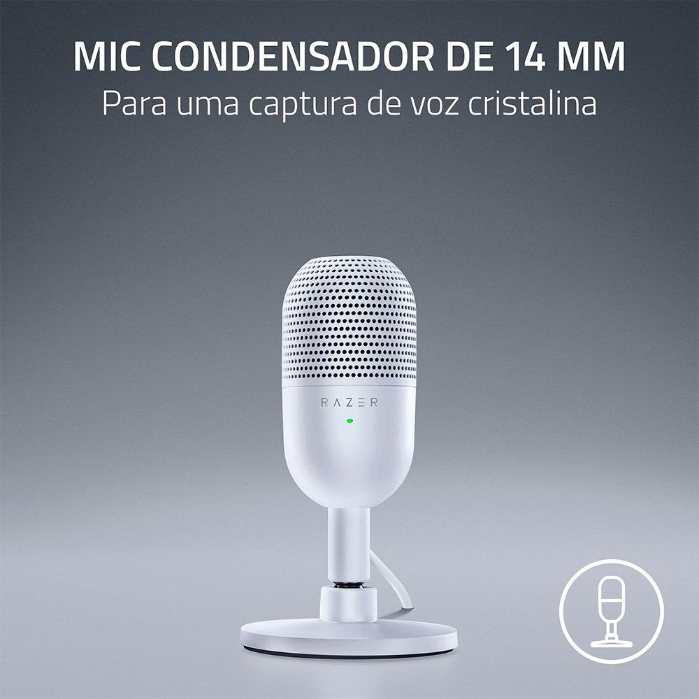 Microfone Razer Seiren V3 Mini, Ultracompacto, Conexão USB, Branco - RZ19-05050300-R3U1 - view 5