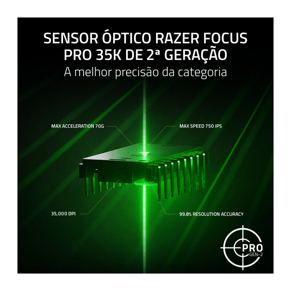 Mouse Gamer Ergonômico ( Balão.info) Basilisk V3 35K, RGB, Sensor 35K DPI, Preto - RZ01-( Balão.info - foto 3