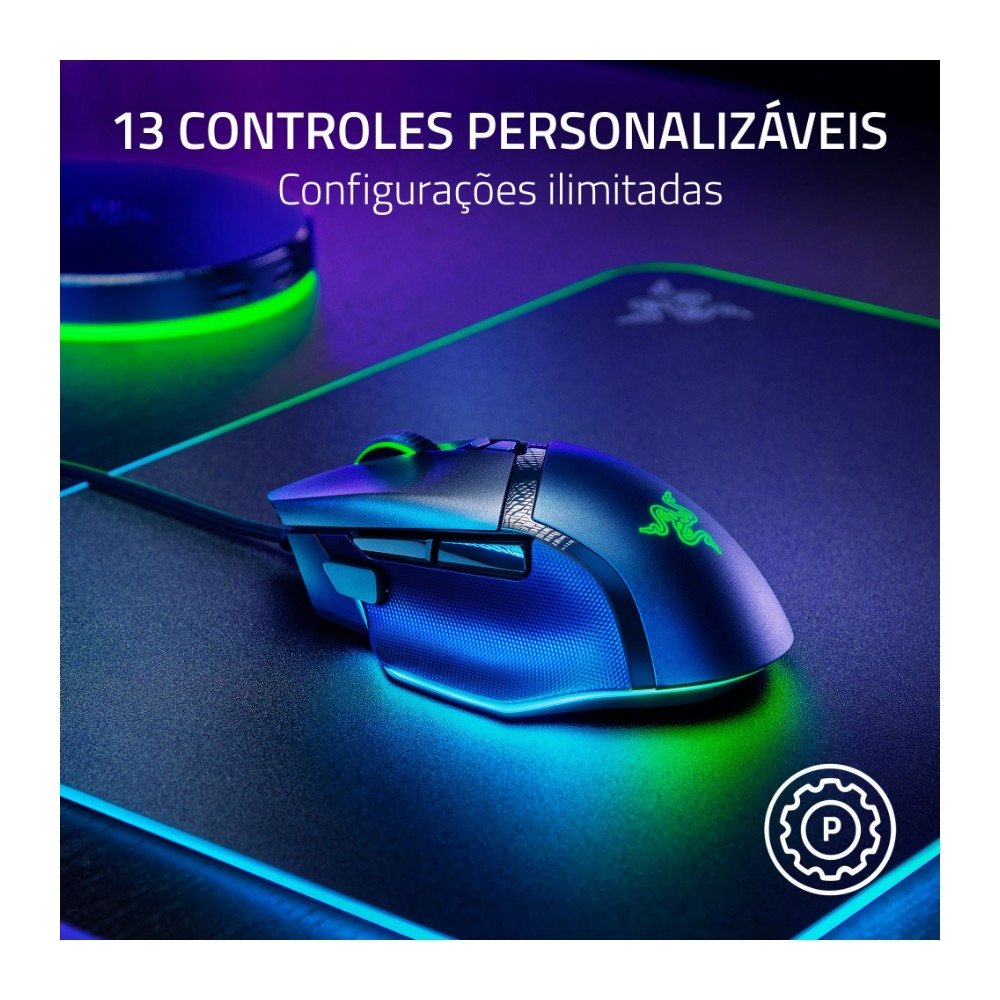 Mouse Gamer Ergonômico ( Balão.info) Basilisk V3 35K, RGB, Sensor 35K DPI, Preto - RZ01-( Balão.info - foto 4