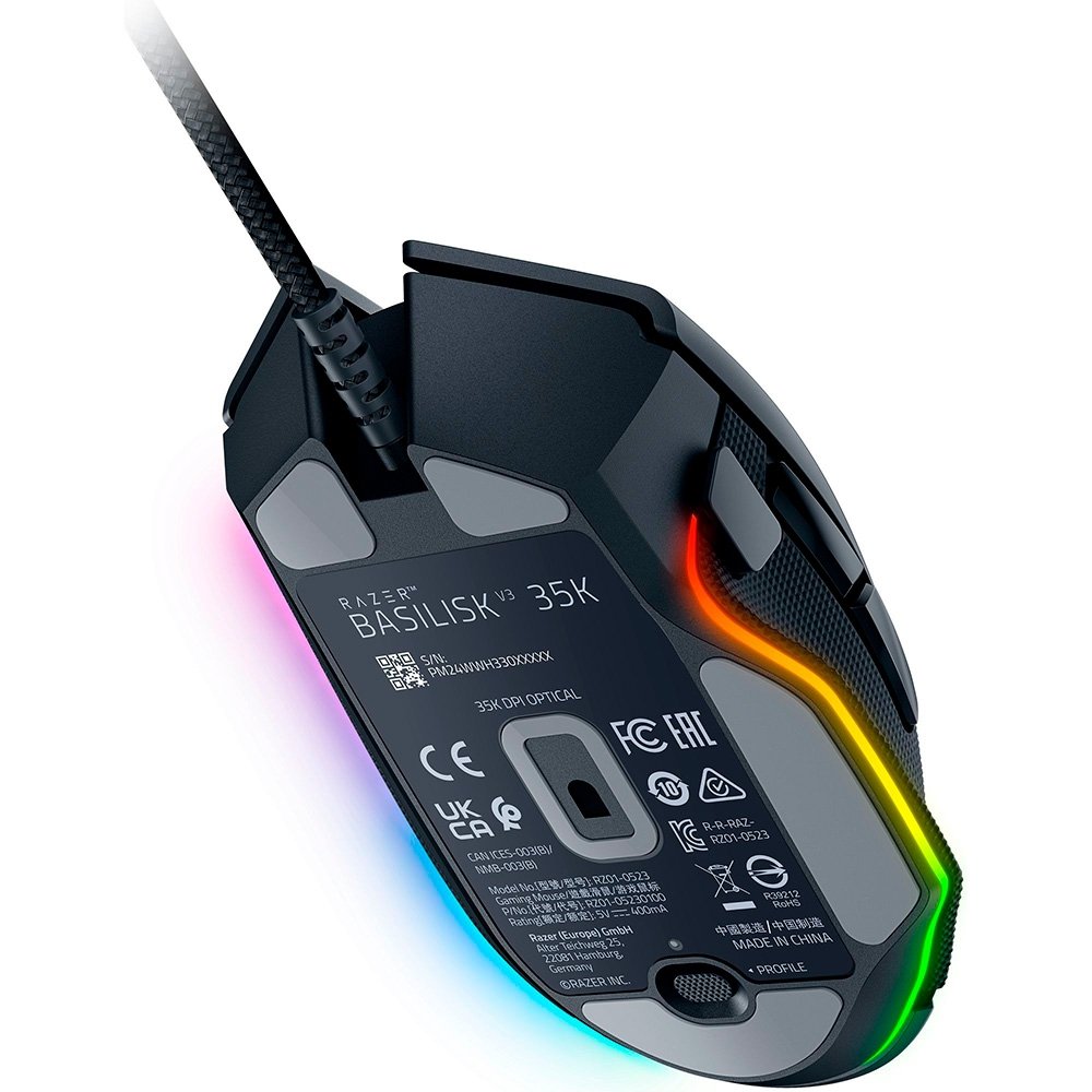 Mouse Gamer Ergonômico ( Balão.info) Basilisk V3 35K, RGB, Sensor 35K DPI, Preto - RZ01-( Balão.info - foto 7
