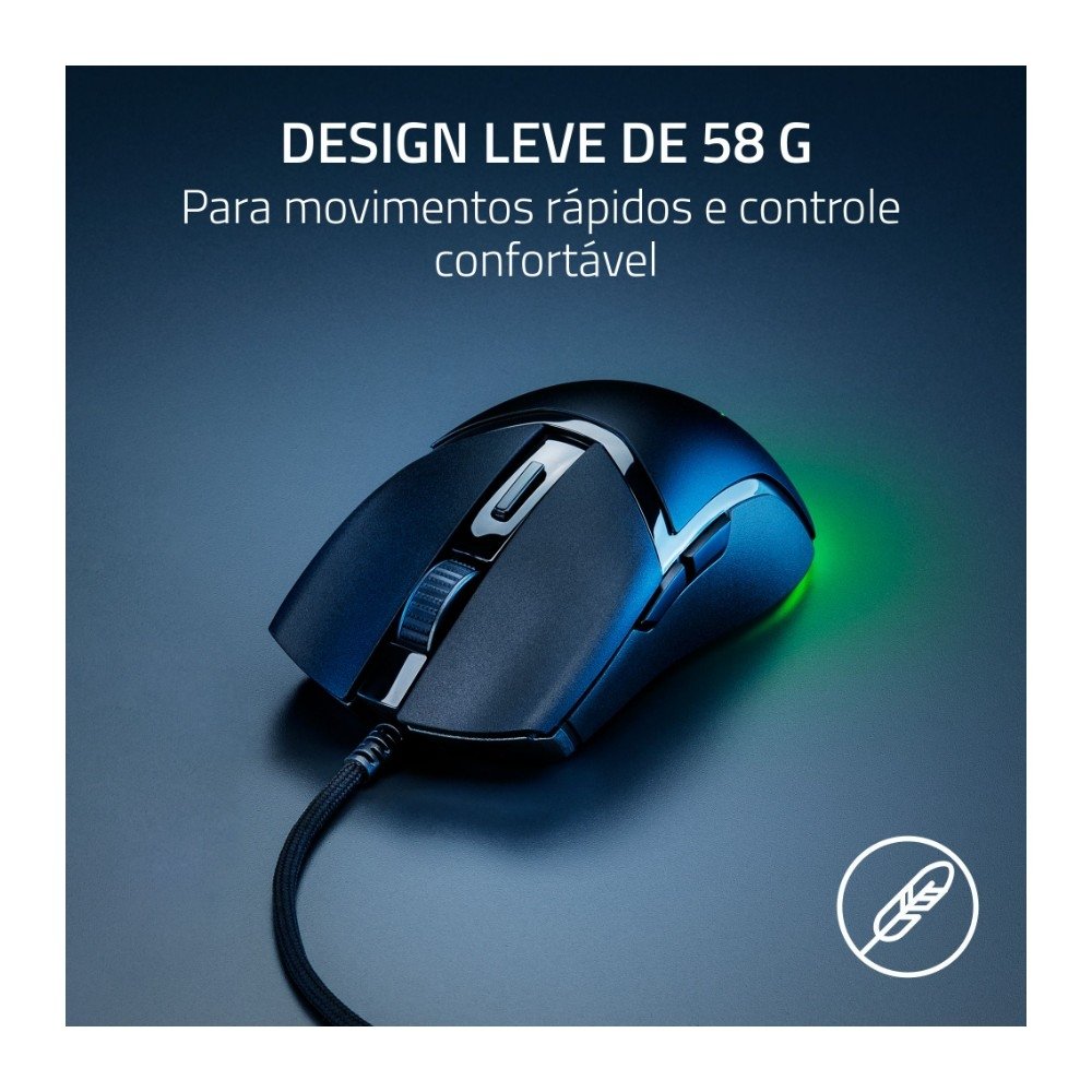 Imagem 2 de 7 do produto Mouse Gamer Razer Cobra, Chroma RGB, Sensor Óptico Preciso de 8500 DPI, Cabo Speedflex, Preto - RZ01-04650100