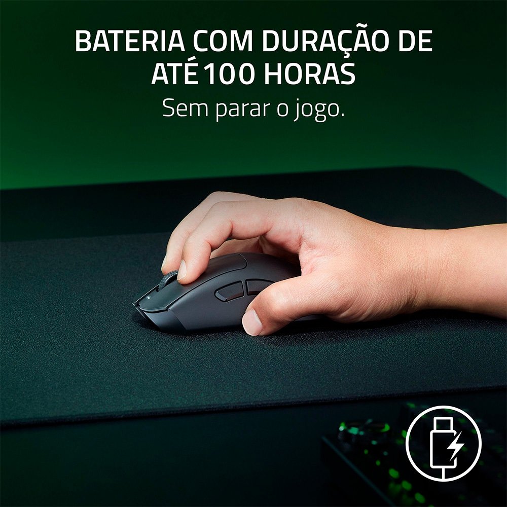 Mouse Gamer Sem Fio Razer DeathAdder V3 HyperSpeed, 30000 DPI, Preto - RZ01-05140100-R3U1 - view 8