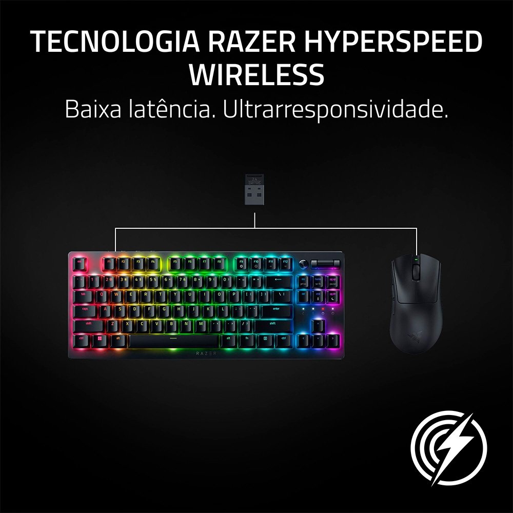Mouse Gamer Sem Fio Razer DeathAdder V3 HyperSpeed, 30000 DPI, Preto - RZ01-05140100-R3U1 - view 11