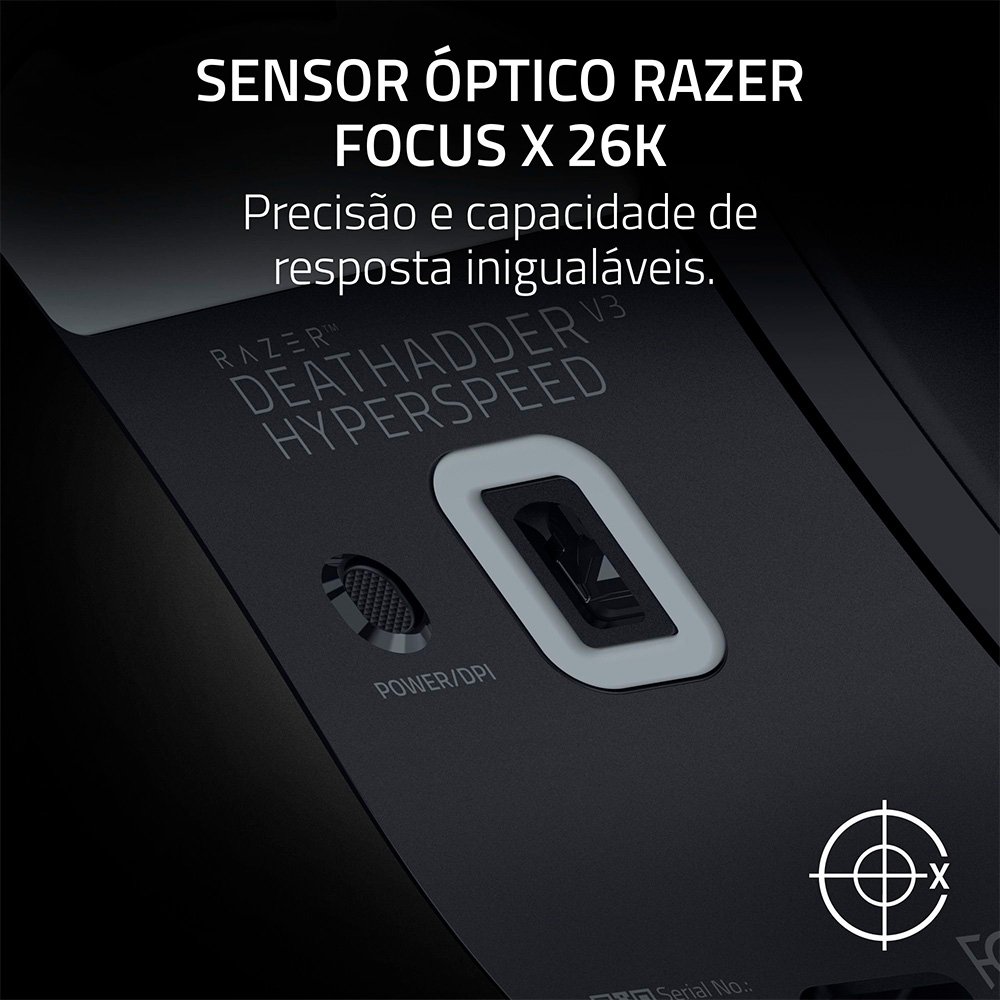 Mouse Gamer Sem Fio Razer DeathAdder V3 HyperSpeed, 30000 DPI, Preto - RZ01-05140100-R3U1 - view 10