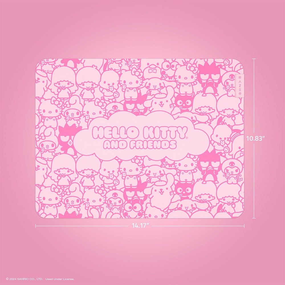 Imagem 5 de 7 do produto Mousepad Gamer Razer Gigantus V2, Tecido Macio, Médio, Hello Kitty and Friends Edition - RZ02-03333400-R3M1