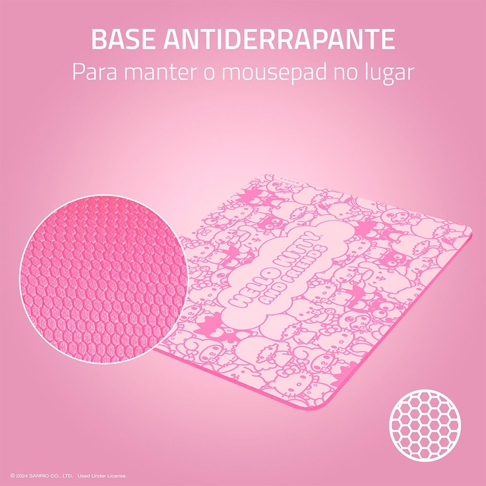 Imagem 6 de 7 do produto Mousepad Gamer Razer Gigantus V2, Tecido Macio, Médio, Hello Kitty and Friends Edition - RZ02-03333400-R3M1