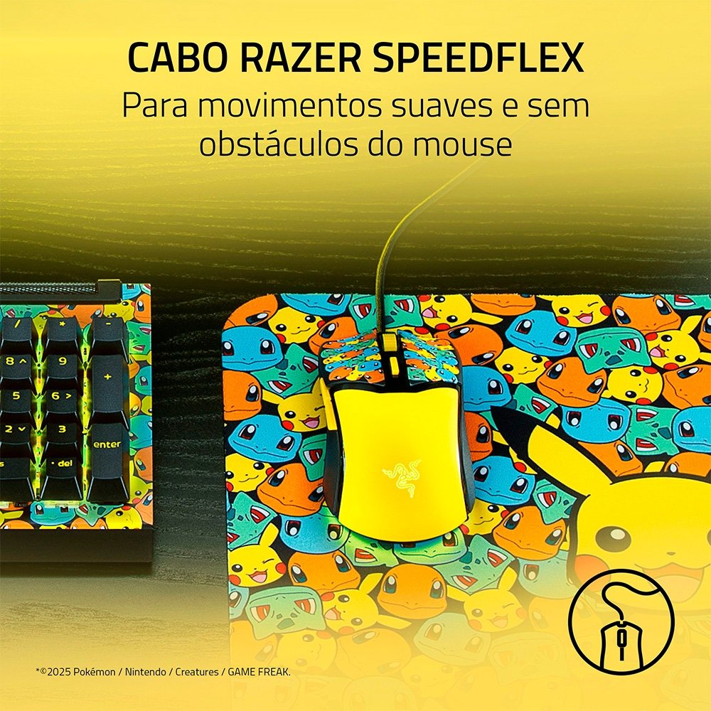 Mouse Gamer Razer Cobra, Chroma RGB, 8500 DPI, Pokémon Kanto Starters Edition - RZ01-04650400-R3M1 - view 9