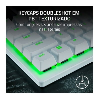 Teclado Razer Huntsman V3 Pro Mini White | KaBuM!