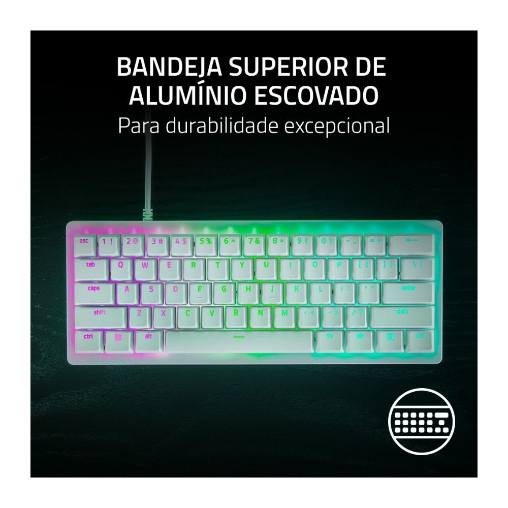 Teclado Razer Huntsman V3 Pro Mini White | KaBuM!