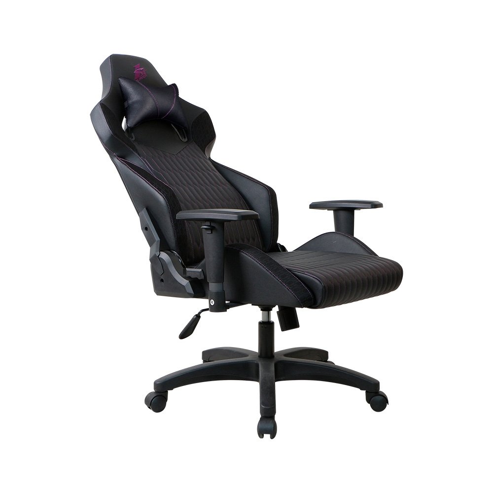Cadeira Gamer 1STPLAYER WIN101, Até 160kg, Reclinável, com Almofadas, Material PVC, Preta e Rosa - WIN-101-BK - view 7