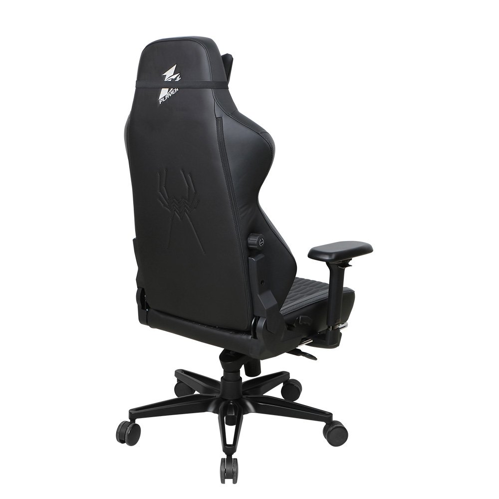 Cadeira Gamer 1STPLAYER DUKE, Até 160kg, Reclinável, Almofadas e Apoio para os Pés, Cilindro de Gás Classe 4, Preta - DUKE-FR-BK - view 5