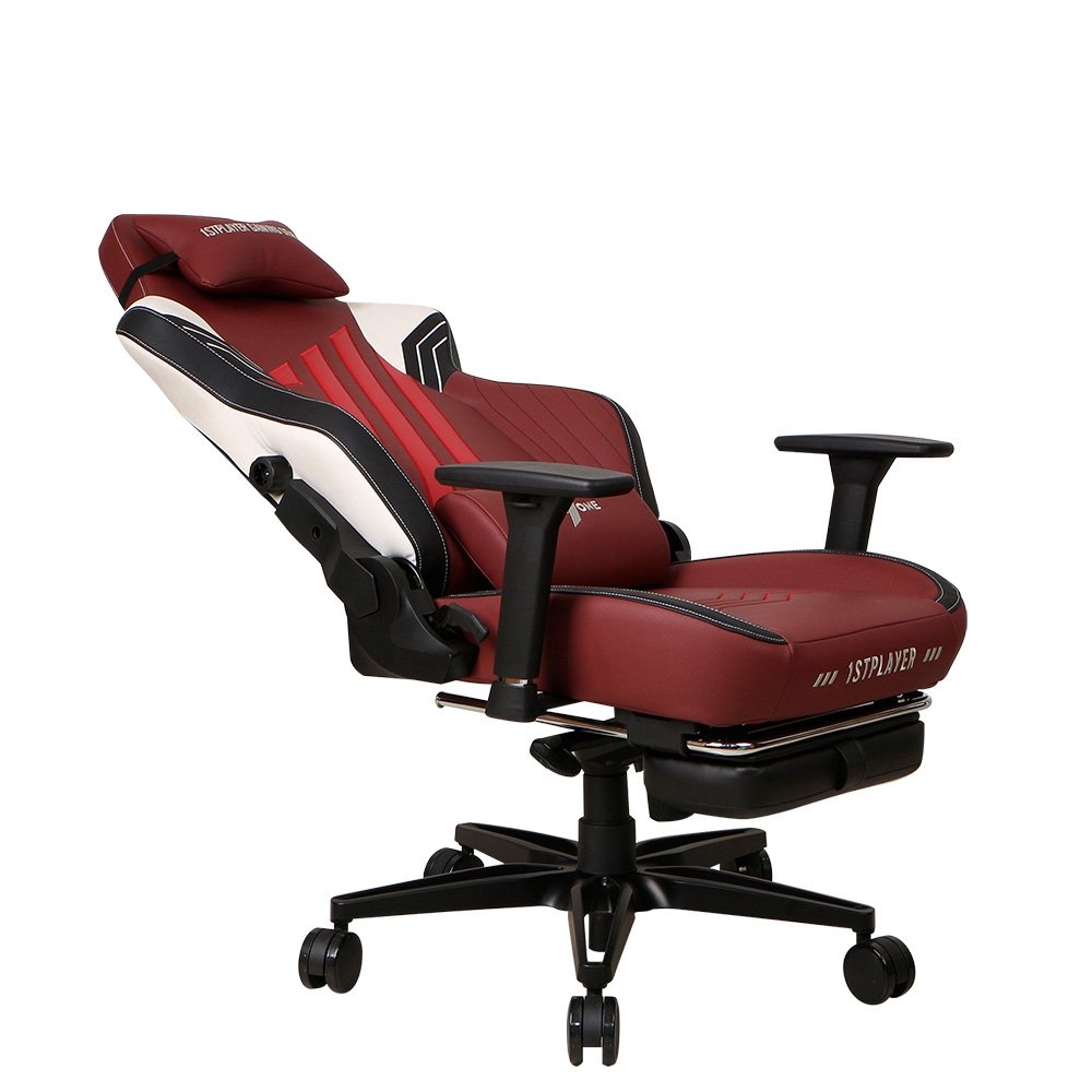 Cadeira Gamer 1STPLAYER DUKE, Até 160kg, Almofadas e Apoio para os Pés, Cilindro de Gás Classe 4, Preta, Branca e Vermelha - DUKE-FR-BKWHRE - view 2