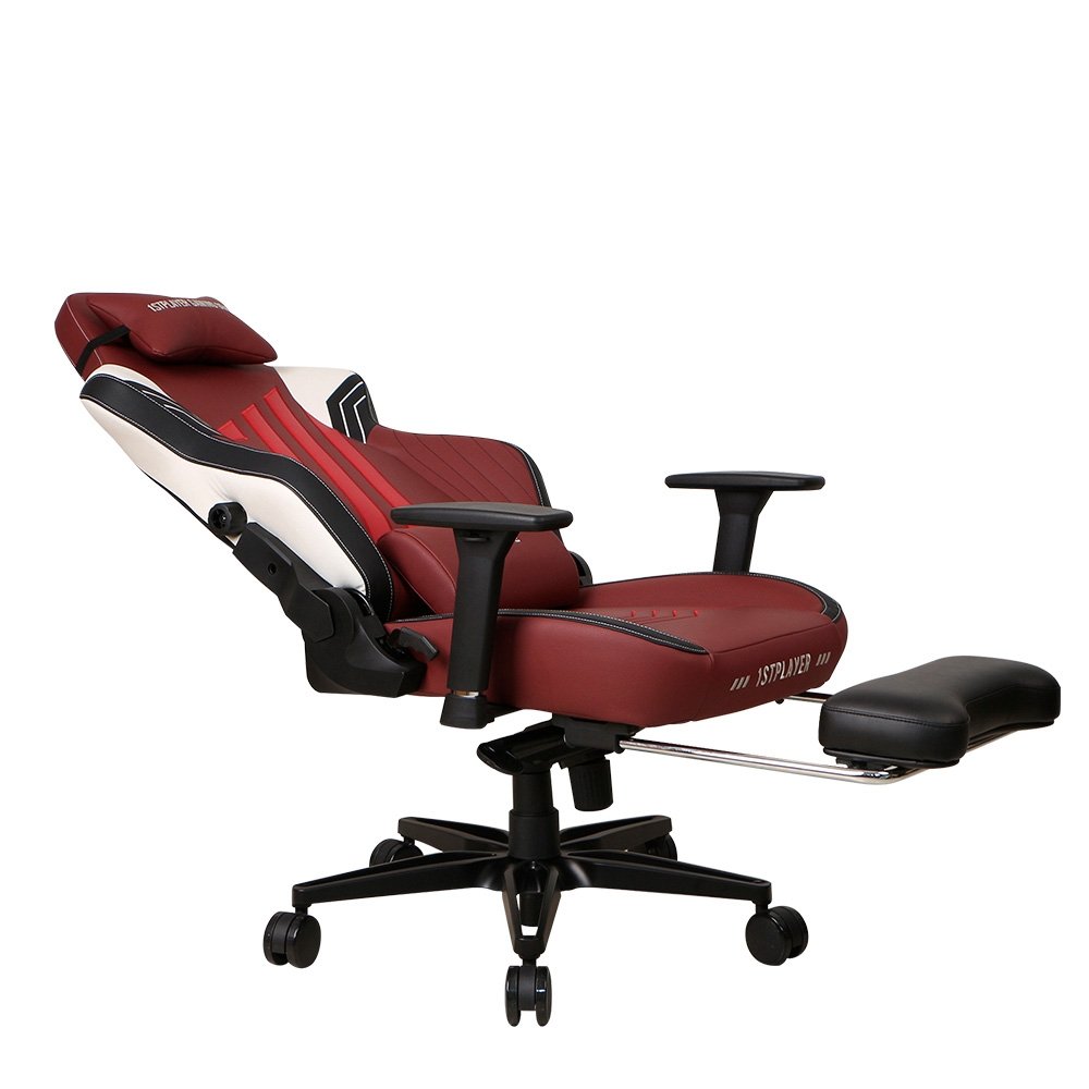 Imagem 3 de 8 do produto Cadeira Gamer 1STPLAYER DUKE, Até 160kg, Almofadas e Apoio para os Pés, Cilindro de Gás Classe 4, Preta, Branca e Vermelha - DUKE-FR-BKWHRE