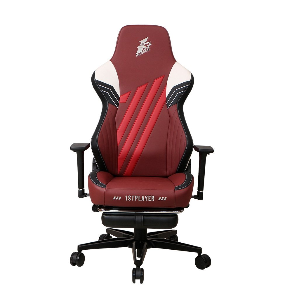 Imagem 4 de 8 do produto Cadeira Gamer 1STPLAYER DUKE, Até 160kg, Almofadas e Apoio para os Pés, Cilindro de Gás Classe 4, Preta, Branca e Vermelha - DUKE-FR-BKWHRE