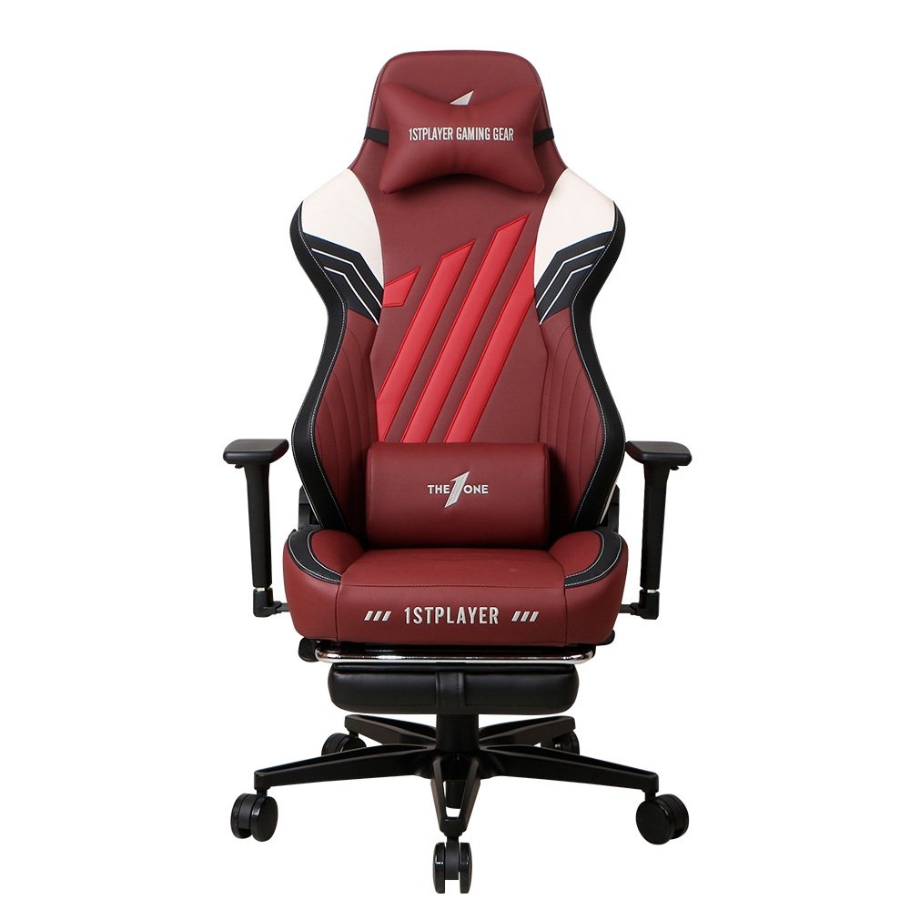Imagem 7 de 8 do produto Cadeira Gamer 1STPLAYER DUKE, Até 160kg, Almofadas e Apoio para os Pés, Cilindro de Gás Classe 4, Preta, Branca e Vermelha - DUKE-FR-BKWHRE