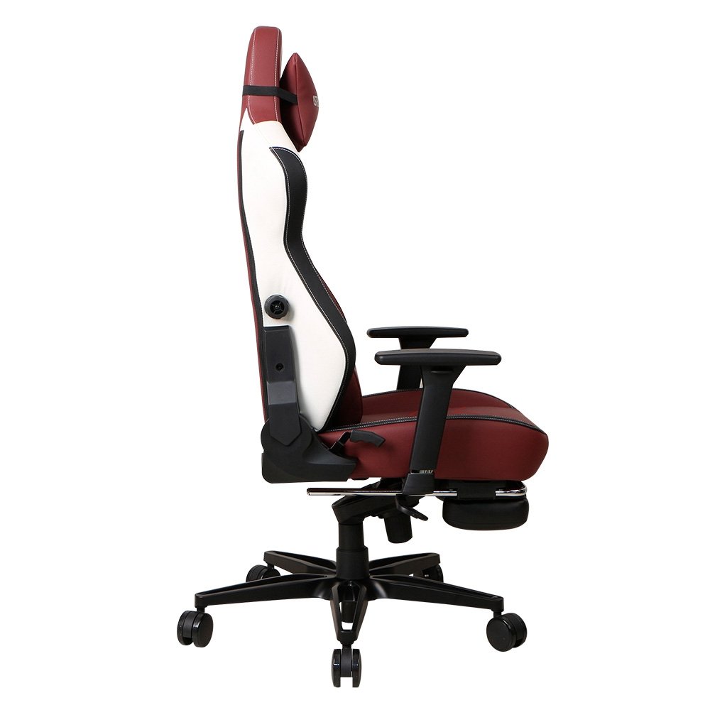 Imagem 8 de 8 do produto Cadeira Gamer 1STPLAYER DUKE, Até 160kg, Almofadas e Apoio para os Pés, Cilindro de Gás Classe 4, Preta, Branca e Vermelha - DUKE-FR-BKWHRE