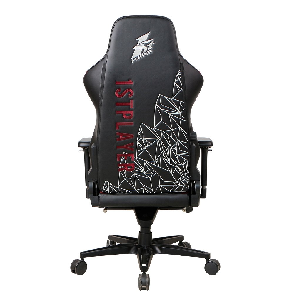 Cadeira Gamer 1STPLAYER DUKE, Até 160kg, Almofadas e Apoio para os Pés, Cilindro de Gás Classe 4, Preta e Vermelha - DUKE-FR-BKRE - view 6