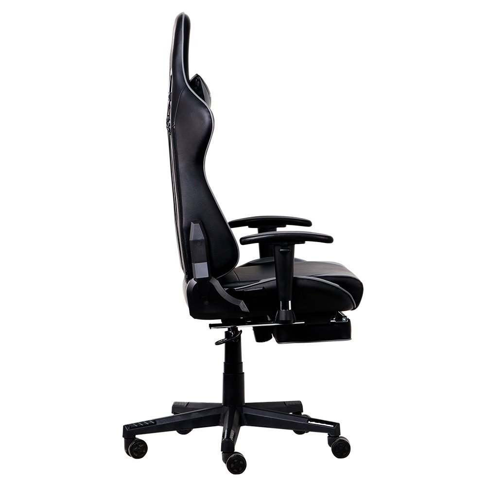 Cadeira Gamer 1STPLAYER FK3, Até 160kg, Reclinável, com Almofadas, Material PVC, Preto e Cinza - FK3-FR-BKGA - view 2