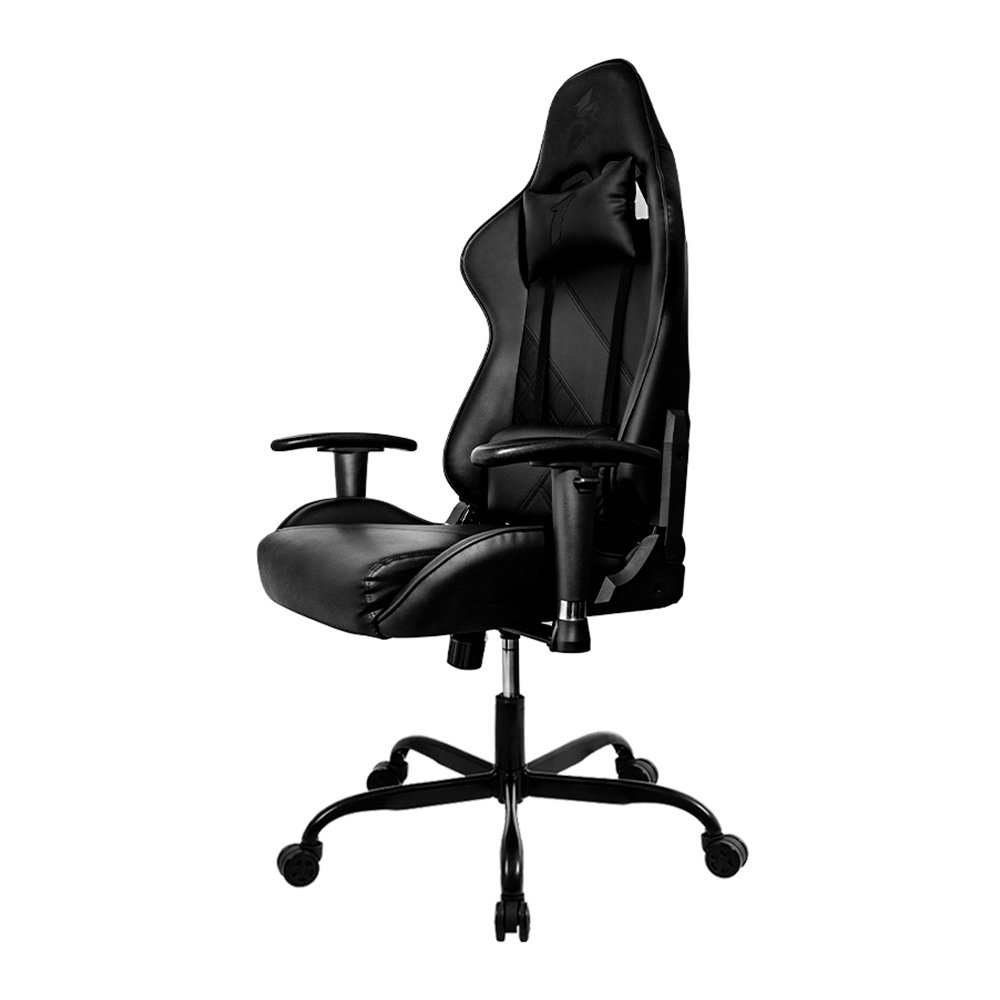 Cadeira Gamer 1STPLAYER S02, Até 120kg, Reclinável, com Almofadas, Material PVC, Preta - S02-BK - view 3