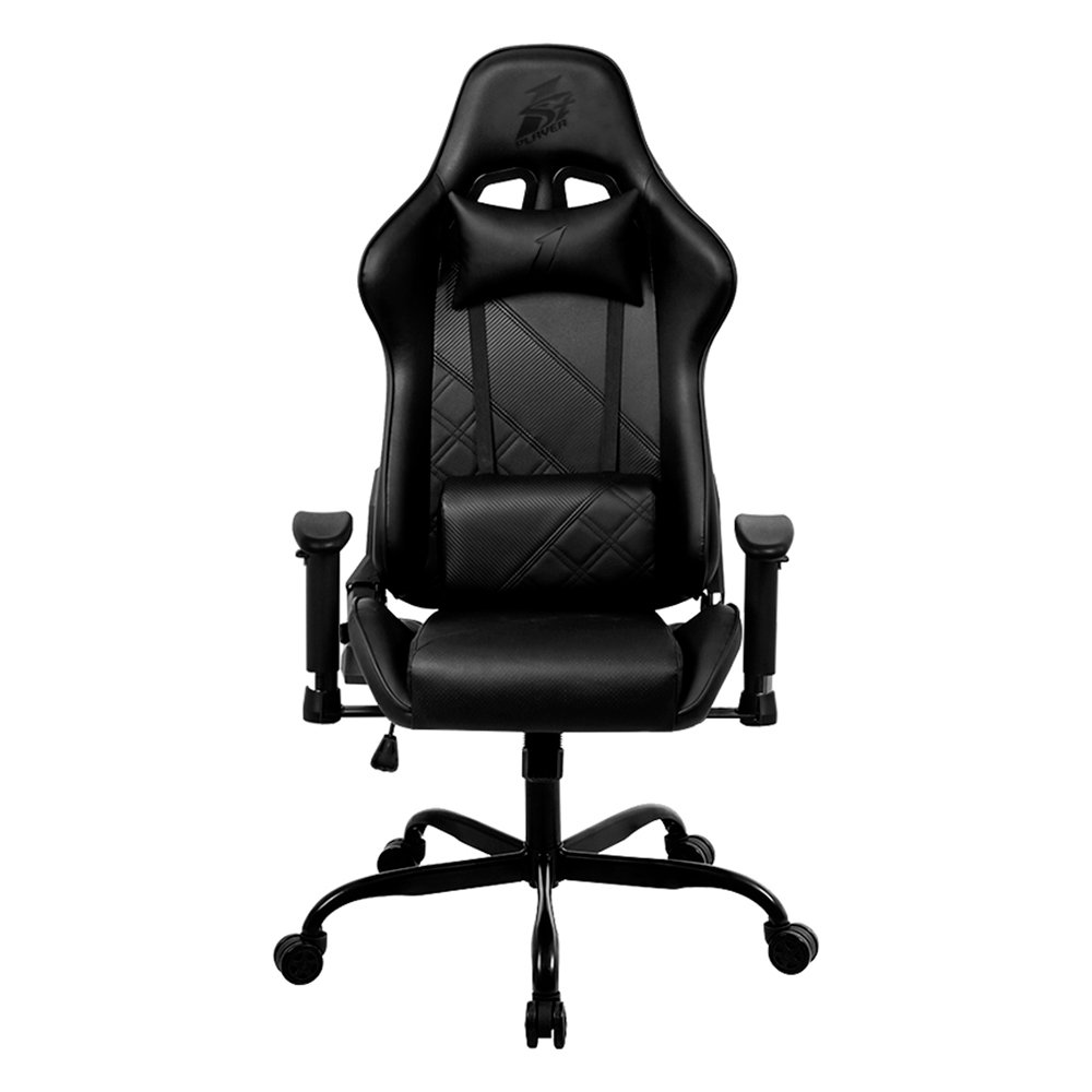 Cadeira Gamer 1STPLAYER S02, Até 120kg, Reclinável, com Almofadas, Material PVC, Preta - S02-BK - view 5