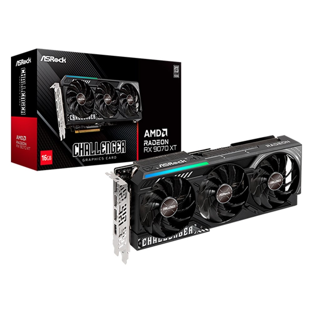 グラフィックボード・グラボ・ビデオカード ASRock Radeon RX 9070 XT Challenger 16GB AMD Radeon RX 9070 XT Challenger 16GB | KaBuM!