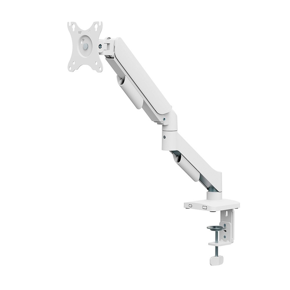 Suporte de Mesa Articulado Bluecase Ergo Flexy para Monitor, 17 a 32, com Portas USB, Suspensão Mecânica, Até 9kg, Branco - BSMTS01U-1WBX