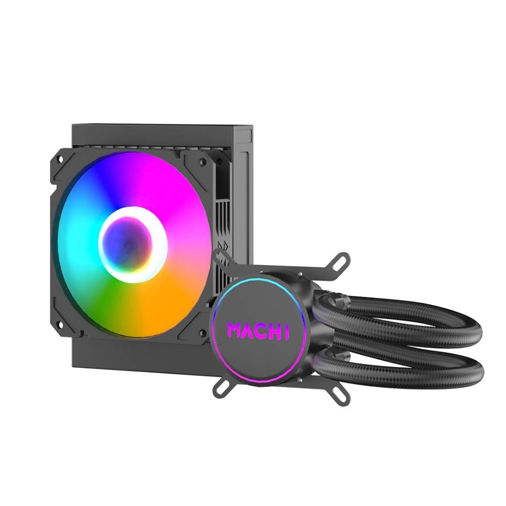 Water Cooler MACH1 Logic, RGB, 120mm, AMD e Intel, Preto - GK120 Water Cooler MACH1 Logic, RGB, 120mm, AMD e Intel, Preto - GK120