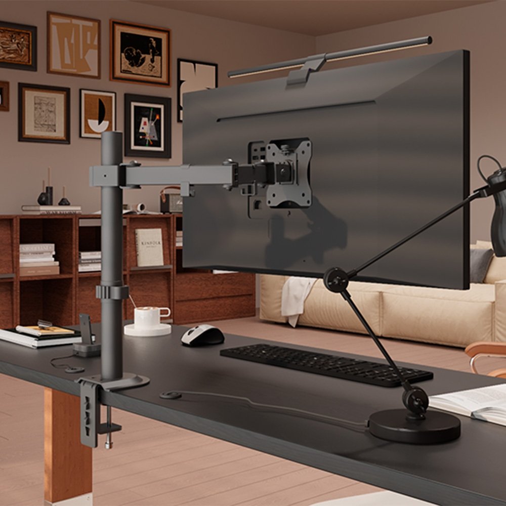 Imagem 6 de 9 do produto Suporte de Mesa Articulado para Monitor de 13" a 32" FlexiSpot D1, VESA, Preto - D1