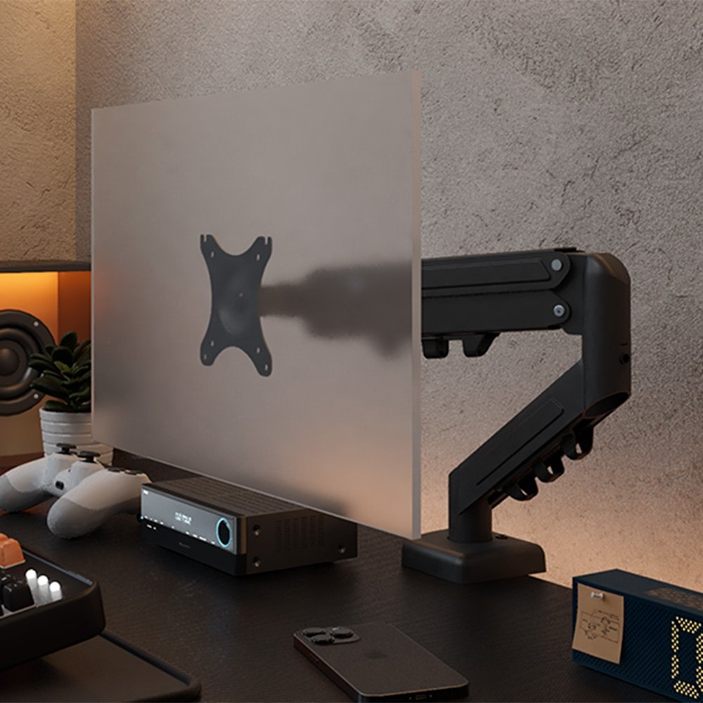 Imagem 9 de 10 do produto Suporte de Mesa Articulado para Monitor de 17"" a 32"" FlexiSpot F5, Ajustes com Pistão a Gás, VESA, Preto - F5B