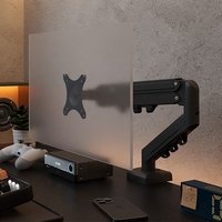 Suporte de Mesa Articulado para Monitor de 17"" a 32"" FlexiSpot F5, Ajustes com Pistão a Gás, VESA, Preto - F5B