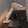 Suporte de Mesa Articulado para Monitor de 17" a 32" FlexiSpot F5, Ajustes com Pistão a Gás, VESA, Branco - F5W