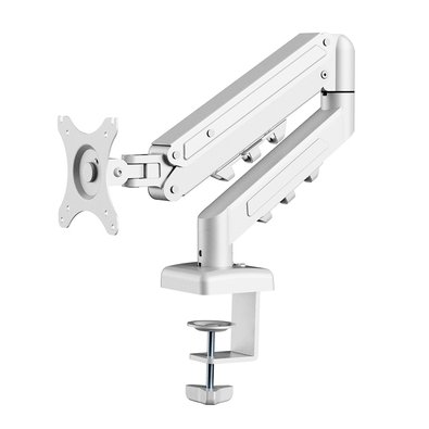 Suporte de Mesa Articulado para Monitor de 17" a 32" FlexiSpot F5, Ajustes com Pistão a Gás, VESA, Branco - F5W