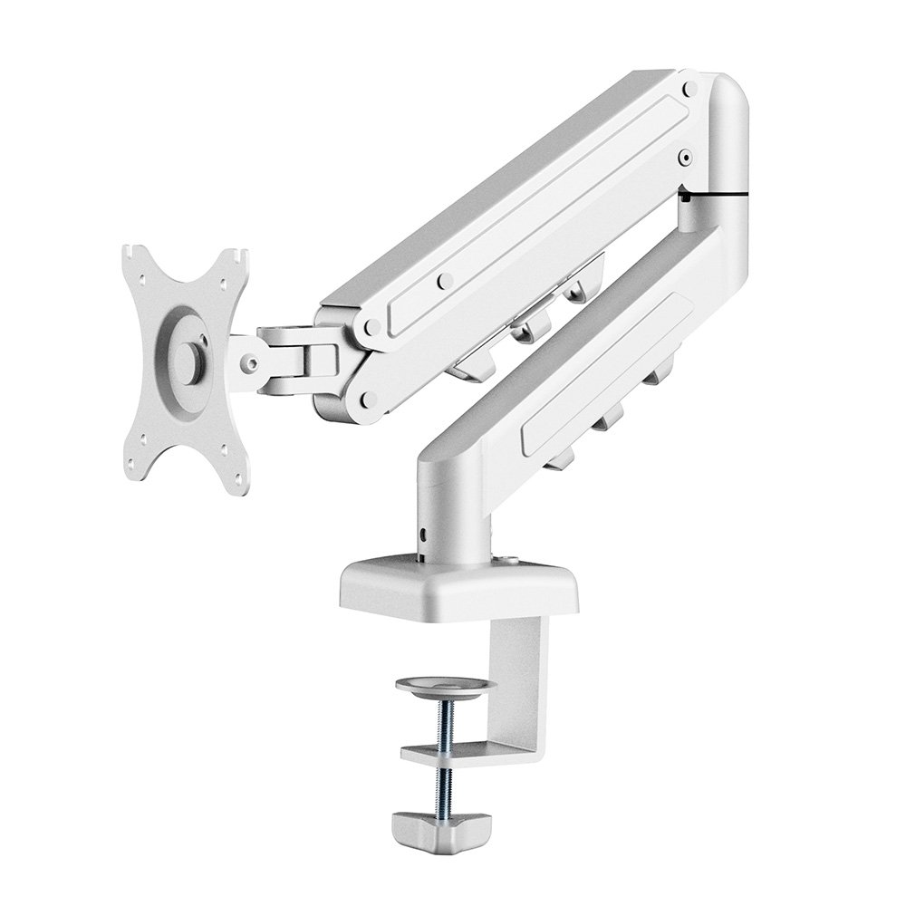 Suporte de Mesa Articulado para Monitor de 17" a 32" FlexiSpot F5, Ajustes com Pistão a Gás, VESA, Branco - F5W Suporte de Mesa Articulado para Monitor de 17" a 32" FlexiSpot F5, Ajustes com Pistão a Gás, VESA, Branco - F5W