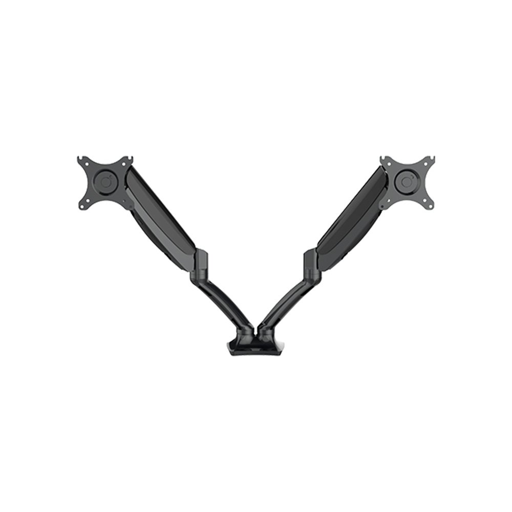 Imagem 2 de 13 do produto Suporte de Mesa Articulado para 2 Monitores de 10"" a 27"" FlexiSpot F7D, Ajustes com Pistão a Gás, VESA, Preto - F7DB