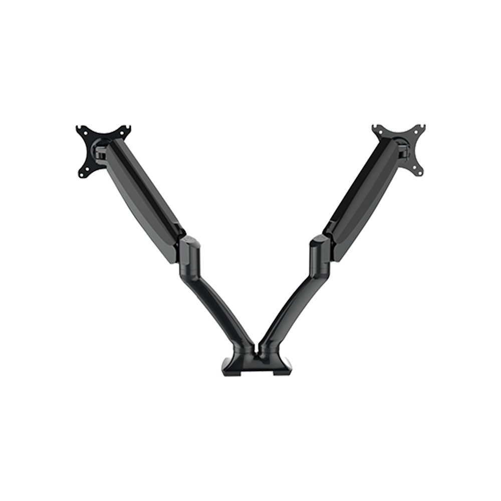 Imagem 8 de 13 do produto Suporte de Mesa Articulado para 2 Monitores de 10"" a 27"" FlexiSpot F7D, Ajustes com Pistão a Gás, VESA, Preto - F7DB