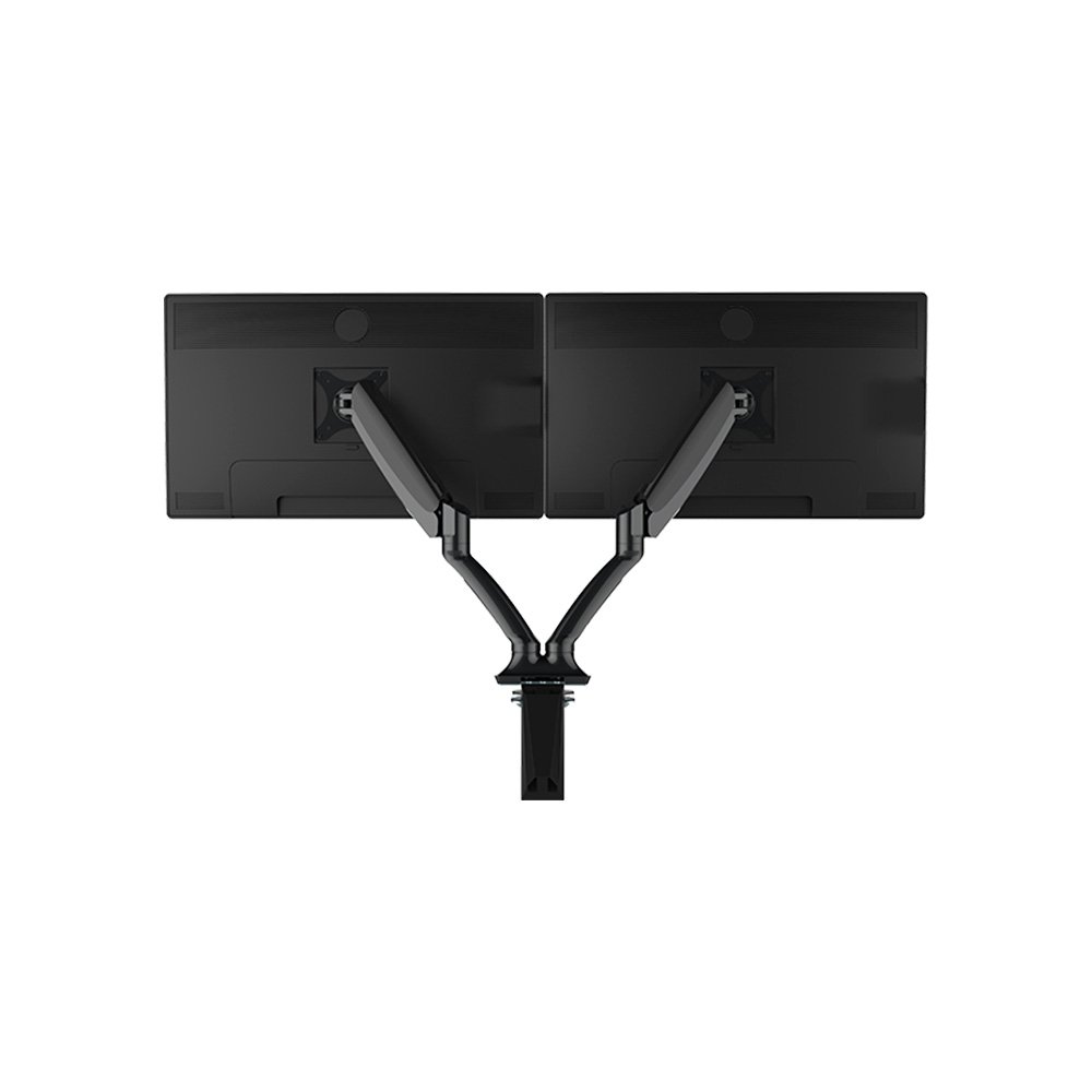 Imagem 9 de 13 do produto Suporte de Mesa Articulado para 2 Monitores de 10"" a 27"" FlexiSpot F7D, Ajustes com Pistão a Gás, VESA, Preto - F7DB
