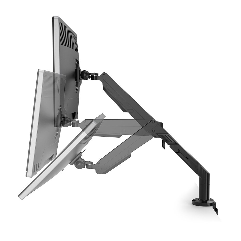 Imagem 20 de 23 do produto Suporte de Mesa Articulado para Monitor de 17" a 36" FlexiSpot MA8, Ajustes com Pistão a Gás, VESA, Preto - MA8B