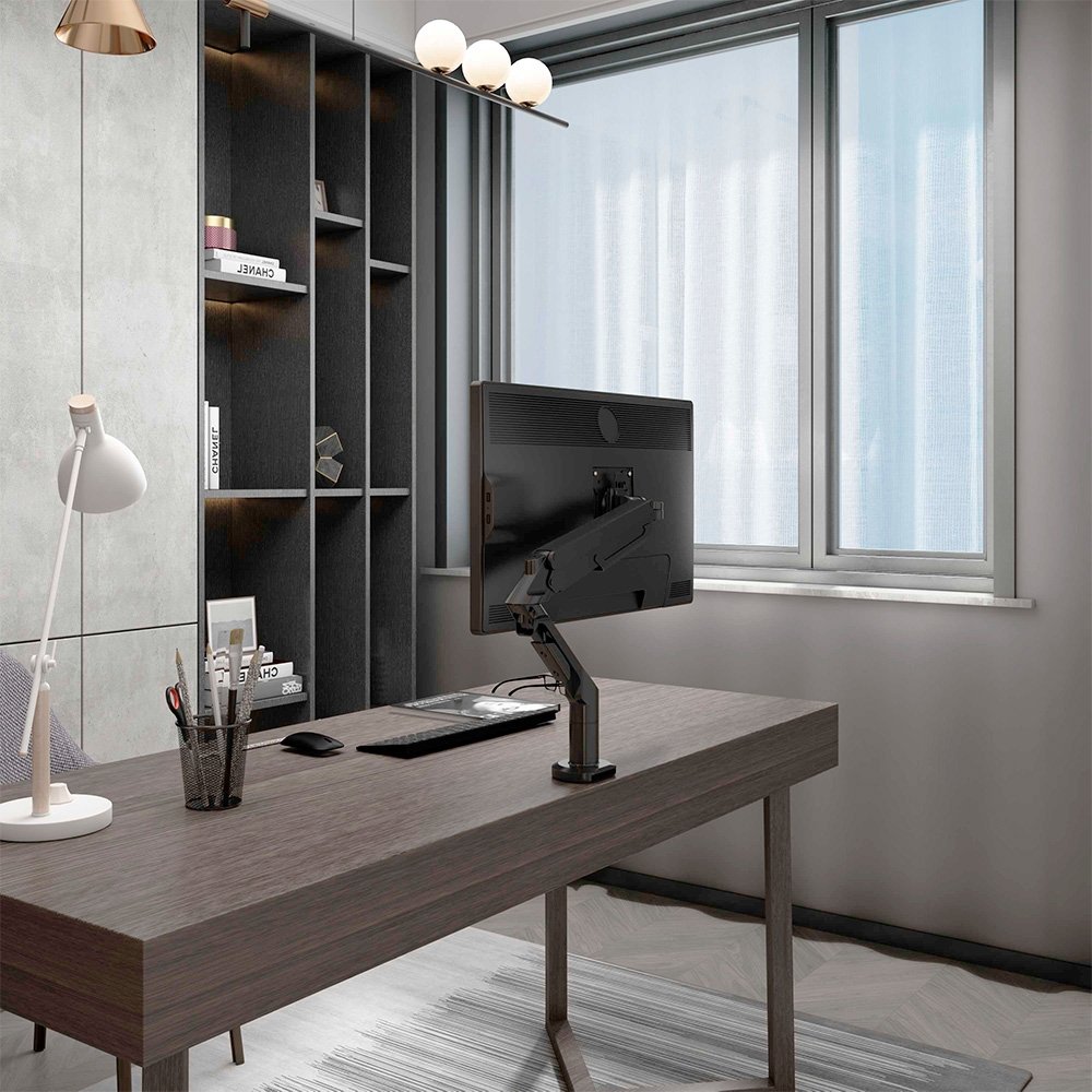 Imagem 22 de 23 do produto Suporte de Mesa Articulado para Monitor de 17" a 36" FlexiSpot MA8, Ajustes com Pistão a Gás, VESA, Preto - MA8B