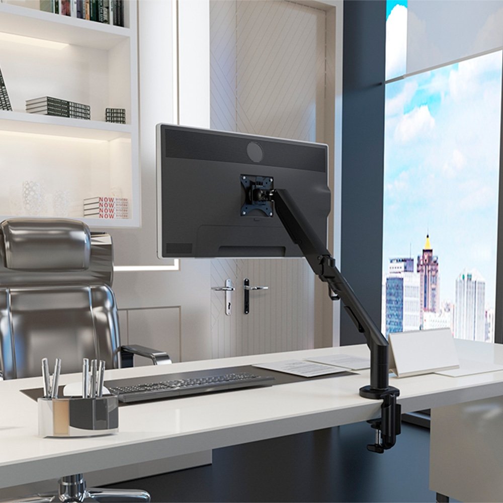 Imagem 23 de 23 do produto Suporte de Mesa Articulado para Monitor de 17" a 36" FlexiSpot MA8, Ajustes com Pistão a Gás, VESA, Preto - MA8B